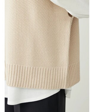 Green Parks ＳＥＴ２点モックネックカノコベスト＋ロンＴＥＥ Light Beige