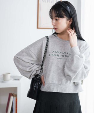 WEGO クロップドスウェット 柄1