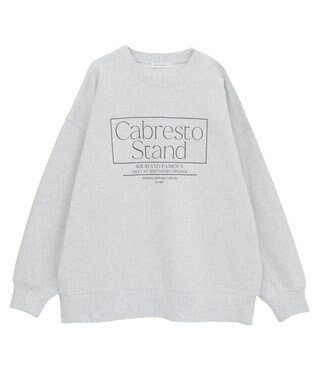 AMERICAN HOLIC ボックスロゴプリント裏毛プルオーバー Gray Mixture