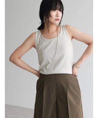 Green Parks カラーテレコタンク２ Beige