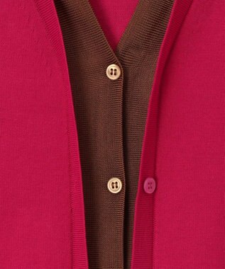 Paul Smith イヤードカラー カーディガン ローズ