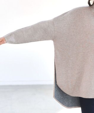Tiaclasse 【洗える】リバーシブルWフェイスポンチョ風ニット ベージュ
