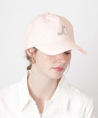 MOONBAT PAUL&JOE ACCESSOIRES(ポール&ジョー)ジプシー キャップ 猫 帽子 無地 UVカット ペールオレンジ