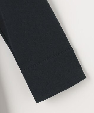 自由区 【洗える】アムンゼンジャージー Vネックワンピース ネイビー系