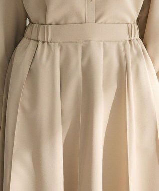 Green Parks ＳＥＴ２点スキッパーブラウス＋プリーツスカート Beige