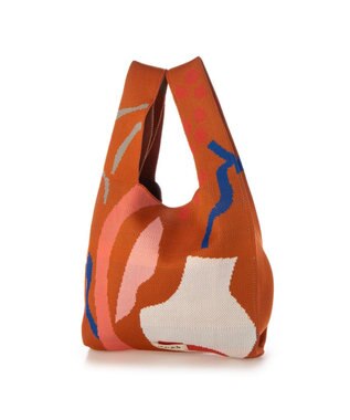 UNBILLION カシュカシュ cachecache / naabコラボインターシャニットショッパーバッグ オレンジ