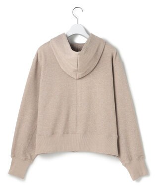 J.PRESS YORK STREET 【WOMEN】ラメ裏毛ジップアップ フーディ ブラウン系