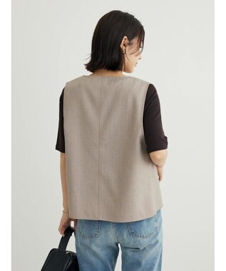 Green Parks ヘリンボーンベスト Brown