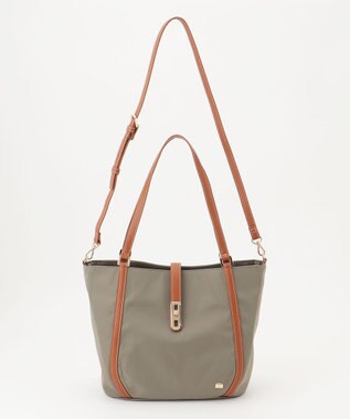 LA BAGAGERIE ひねり金具付きエレガンストート　Mサイズ グレージュ