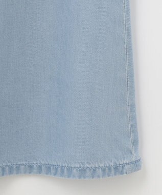 自由区 L 【セット可/洗える】テンセルデニム ロングスカート サックスブルー系
