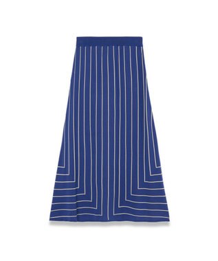 JOSEPH 【洗える】ジオメトリックジャガード　ニットスカート Cobalt / Affogato