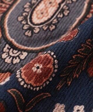 JOSEPH ABBOUD 【イタリア製】マルチペイズリー ストール ネイビー系6