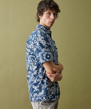 JOSEPH ABBOUD 【老舗アロハシャツブランドとコラボ・限定色あり】カハラアロハ シャツ ダルブルー系7