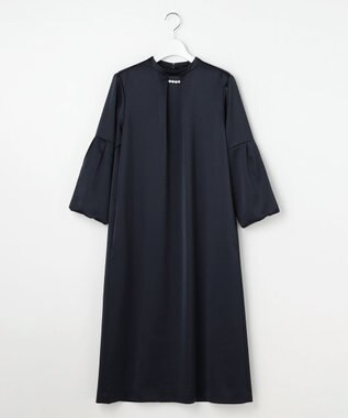 J.PRESS LADIES ノーブルサテン ワンピース ネイビー系