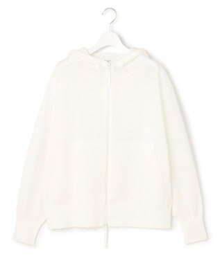 23区 【SLOW/一部店舗限定】シアーニット パーカー オフホワイト