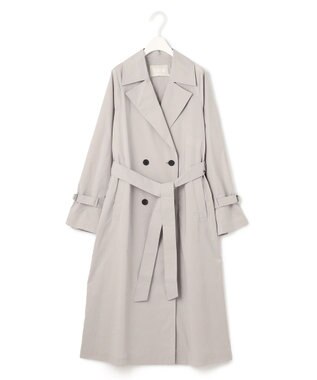 ICB 【撥水加工】 メモリーストレッチタフタ トレンチコート トープ系