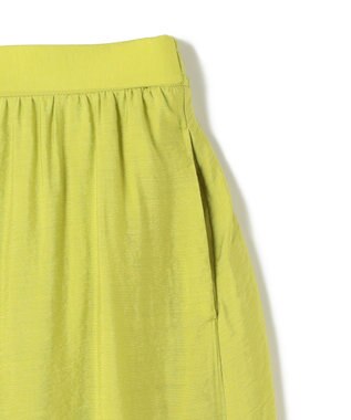 UNFILO ヴィンテージシアー ギャザーワイドパンツ イエロー