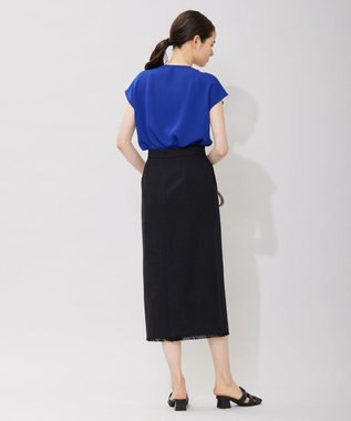 ICB コットンリネンキャンバス スカート ブラック系