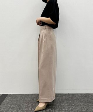 組曲 ウーステッドワイド パンツ ベージュ系
