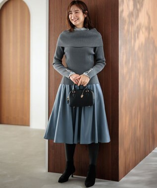 組曲 【ショルダーベルト付き】ミニボストンバッグ ブラック系