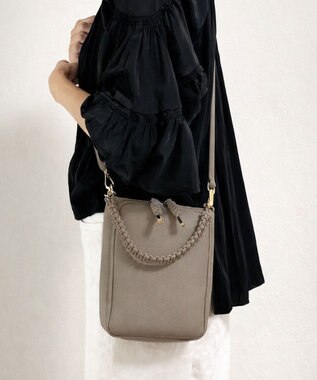 style code 【ペットボトル収納可能 】本革 縦型 ポシェット スマホショルダー　お財布機能付き　 トープ