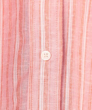 ANY 【Sサイズあり】ヨーロピアンリネンオーバーシャツ コーラルストライプ