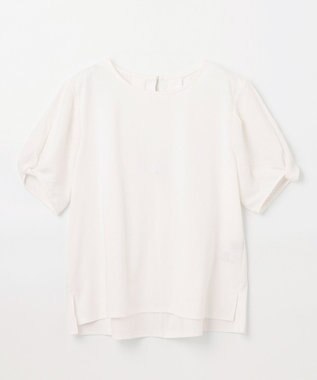 ANY L 【吸水速乾/UVケア】ミニサッカーコンビ袖ボリュームカットソー オフ