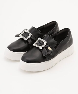 TOCCA 【晴雨兼用・軽量・抗菌消臭】BIJOUX RIBBON SNEAKERS スニーカー ブラック系
