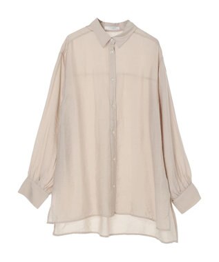 Green Parks レギュラー前後差シアーシャツ Mocha