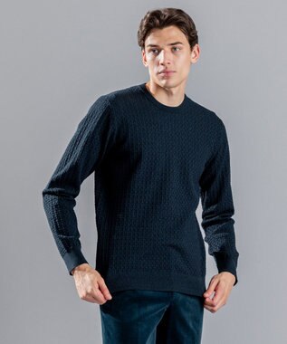 JOSEPH HOMME 【イージーケア】 ヴィスコースリンクス　クルーネックニット ピーコックグリーン系