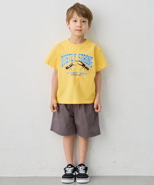 ANY KIDS 【洗濯機可能】昆虫プリント 半袖Tシャツ イエロー