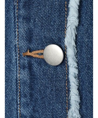 Green Parks ・Ｄｏｕｂｌｅ　Ｆｌａｇｓショルダーフリルデニムベスト Indigo