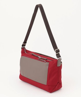 Y'SACCS ナイロン×リサイクルレザー　コンビマルチショルダー ワイン