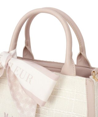 Maison de FLEUR スカーフ付きツイード2Wayバッグ Pink