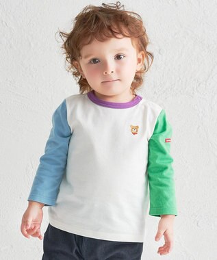 MIKI HOUSE HOT BISCUITS 【70-120cm】【Everyday Series】ワンポイント 長袖Tシャツ
