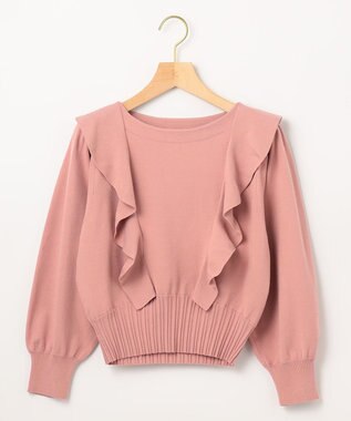 組曲 【洗える】Elenaラッフル ニット ピンク系