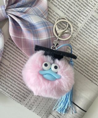 WEGO 卒業おめおめモンスターぬいぐるみキーホルダー ピンク