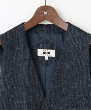 JOSEPH ABBOUD 【多機能/ストレッチ】ツィーディージャージーベスト ブルー系