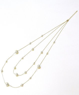 Tiaclasse マルチパールネックレス ゴールド