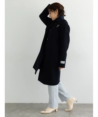 Te chichi ウールメルトンノーカラーロングコート《2025winter catalog item》 ネイビー