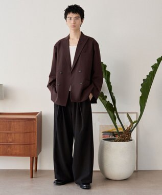 WEGO TRダブルブレストテーラードジャケット ブラウン