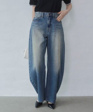 WEGO ワイドカーブデニムパンツ デニム中濃加工色