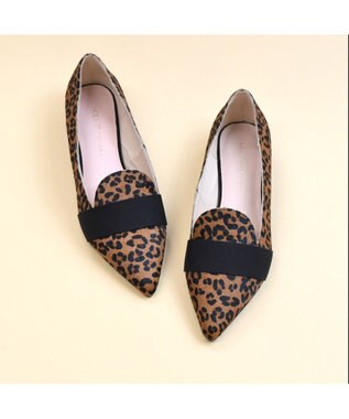 MODE ET JACOMO <MODE ET JACOMO>ラインストーン付きフラットパンプス ブラウン