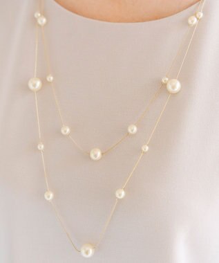 Tiaclasse マルチパールネックレス ゴールド