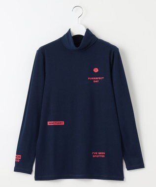 PW CIRCULUS 【WOMEN】【吸湿発熱】ウォーム モックネック カットソー ネイビー系