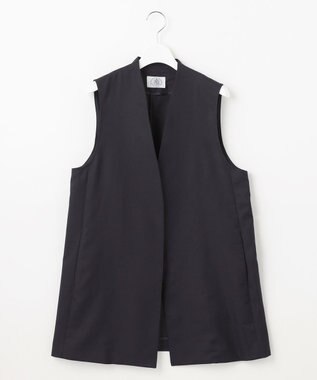 J.PRESS LADIES 【セットアップ対応・洗える・UVケア・速乾】 OXIJEWELストレッチ ジレ ネイビー系