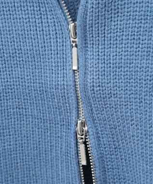 earth music&ecology ＢＩＧカラージップカーディガン Blue