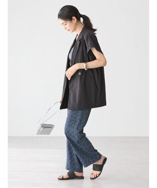 AMERICAN HOLIC 接触冷感Ｗボタンジレ Black