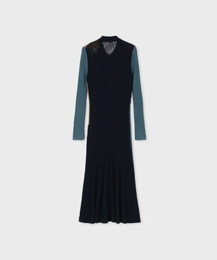 Paul Smith レース カラーブロック ワンピース ネイビー