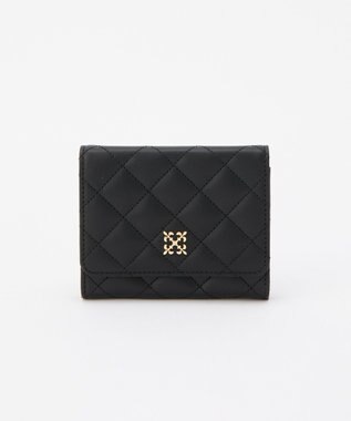 russet 【2025AW新作】キルティングレザー二つ折りウォレット(SO-428) Black